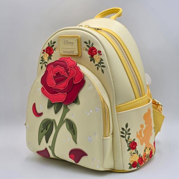 Loungefly Disney Beauty and The Beast Enchanted Rose Shimmer Mini Backpack New main image 9
